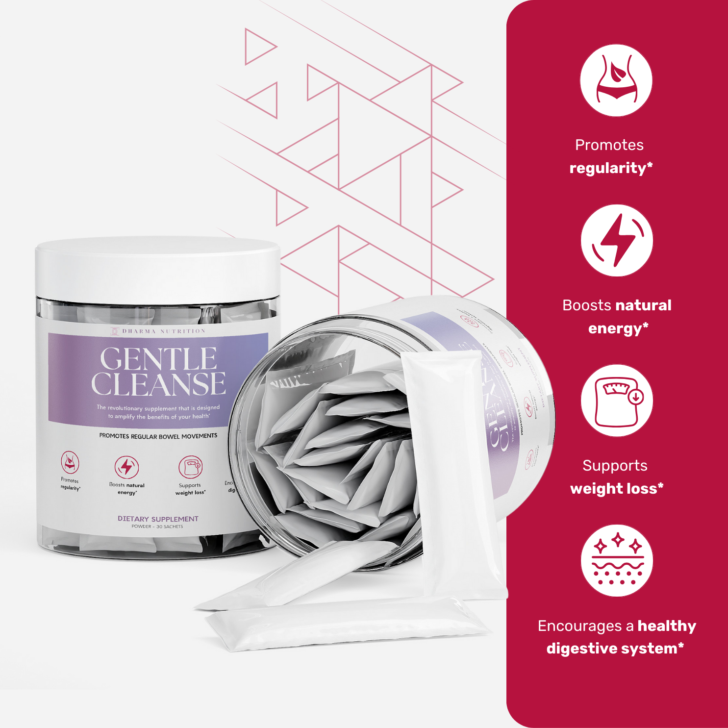 Colon Gentle Cleanse – Fiber & Enzyme Digestive Support Supplement