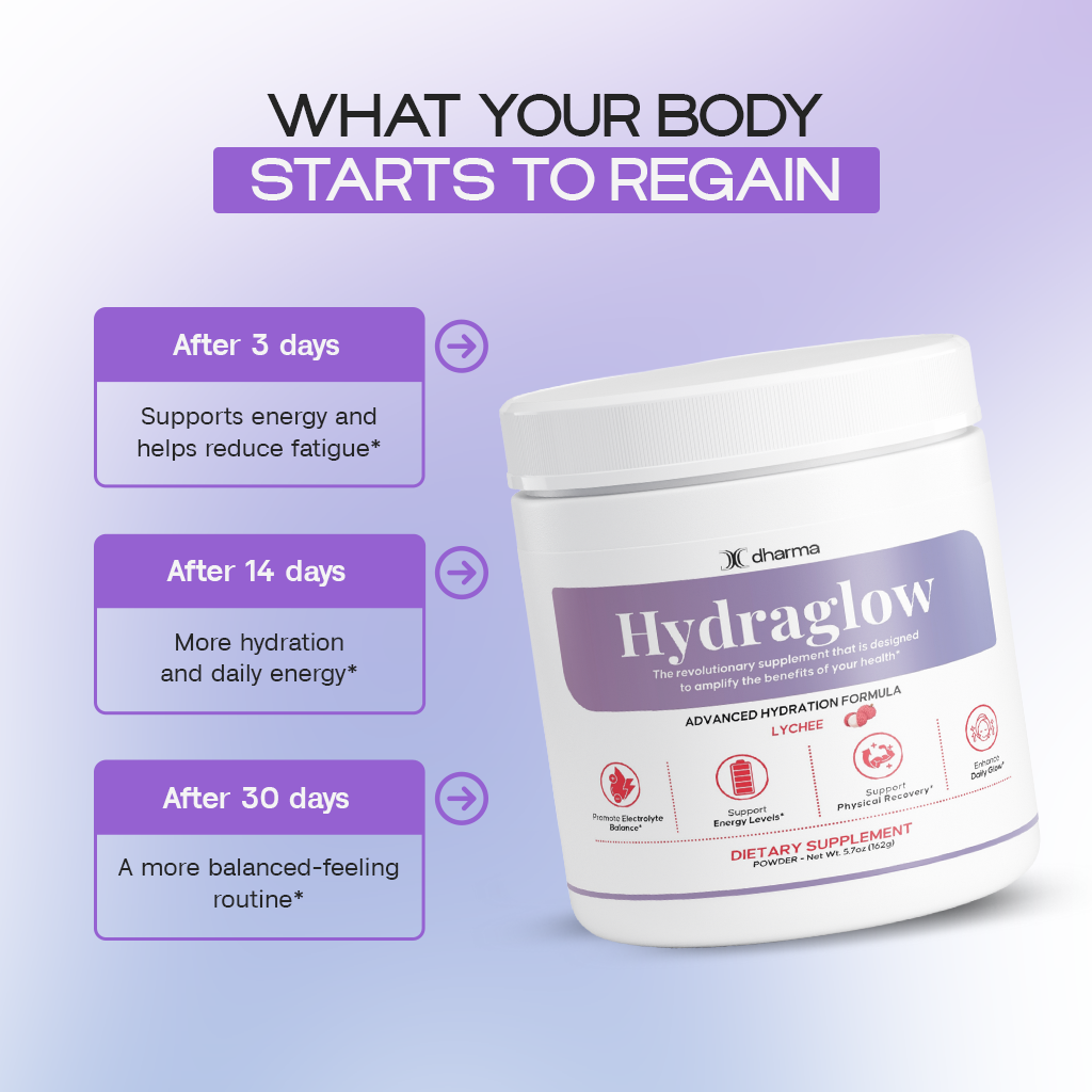 Hydraglow Powder (Lychee) | Daily Hydration and Energy