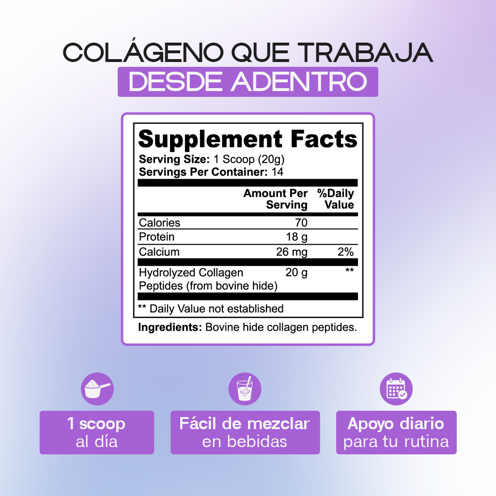 Hydrolyzed Collagen Peptides Powder – Unflavored, Grass-Fed Bovine