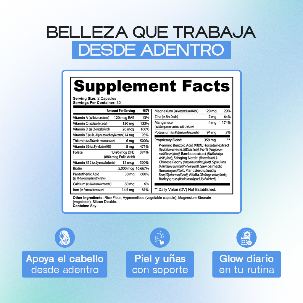 BEAUTY BOOST – CABELLO, PIEL Y UÑAS