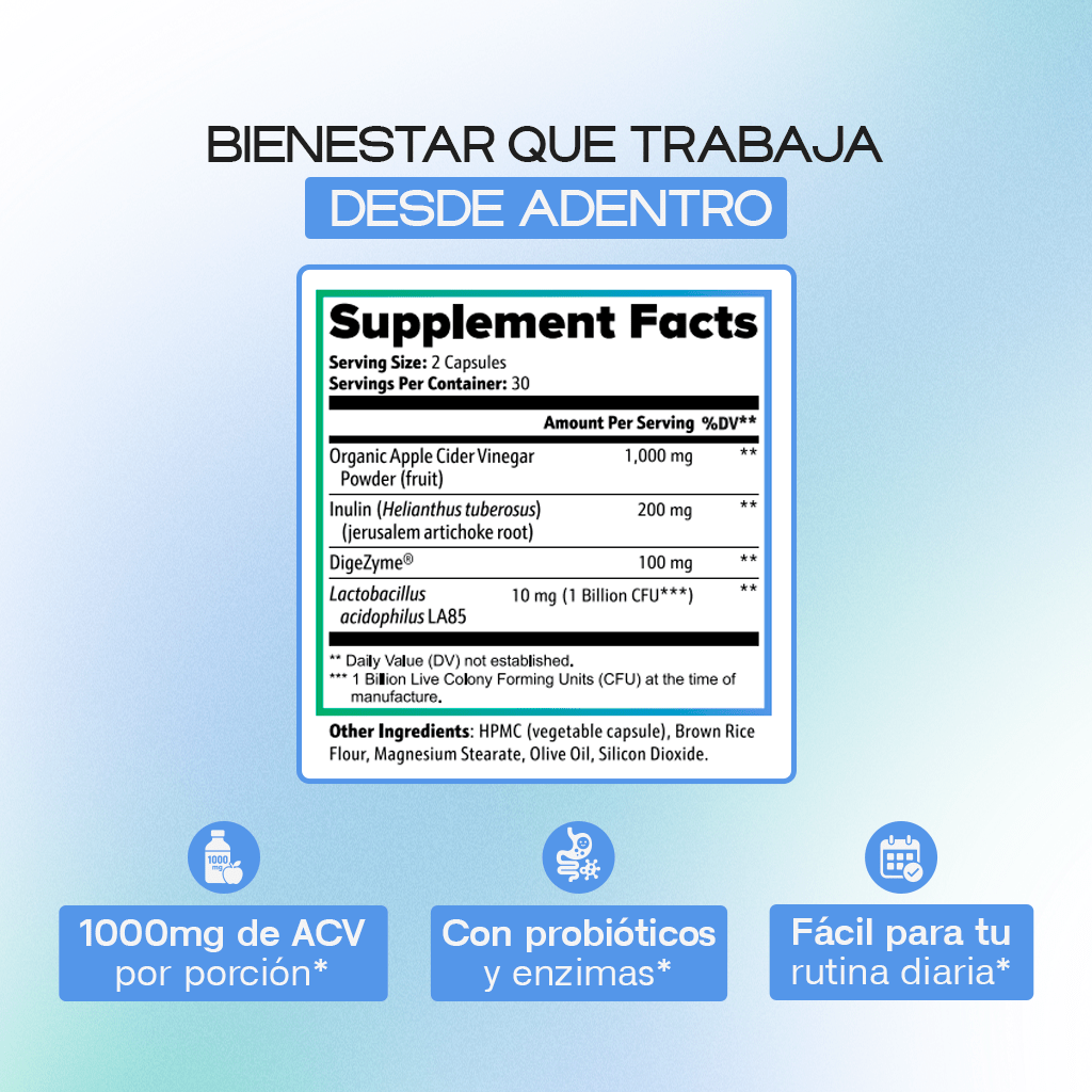 Apple Cider Vinegar Capsules - Dharma Nutrition Clinic