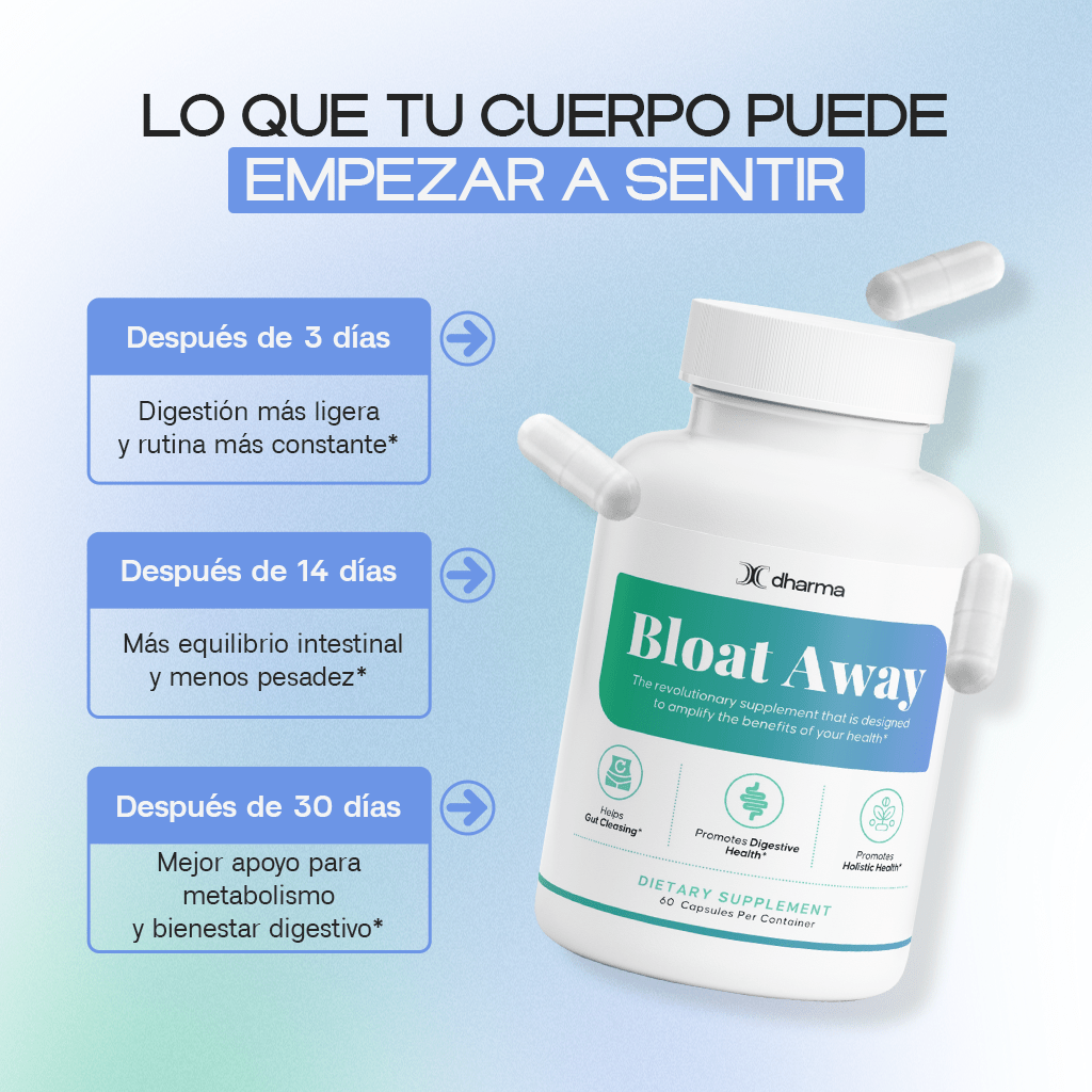 Bloat Away | Probiótico 40 Mil Millones con Prebióticos - Dharma Nutrition Clinic