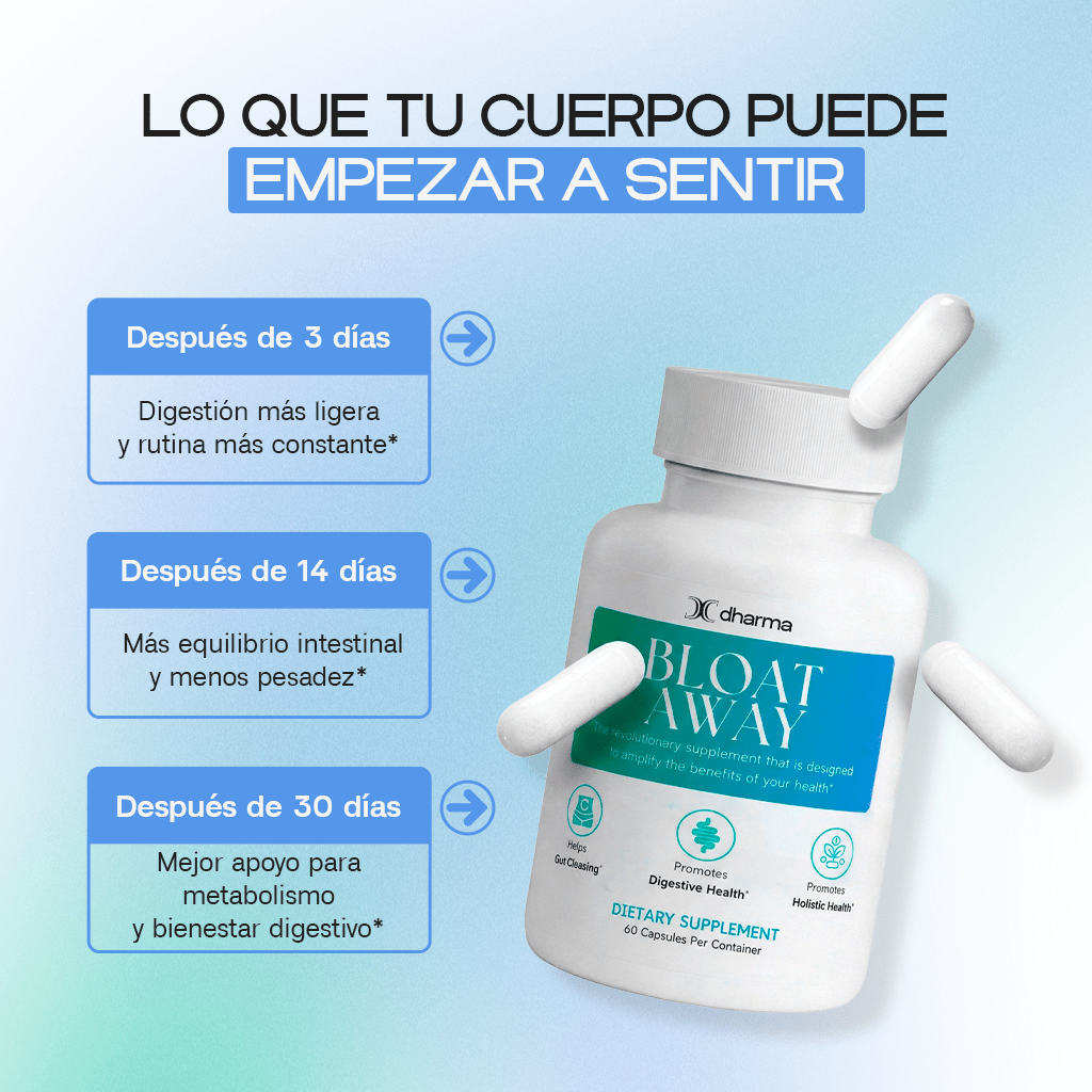 Beneficios de Bloat Away para la digestión y el equilibrio intestinal