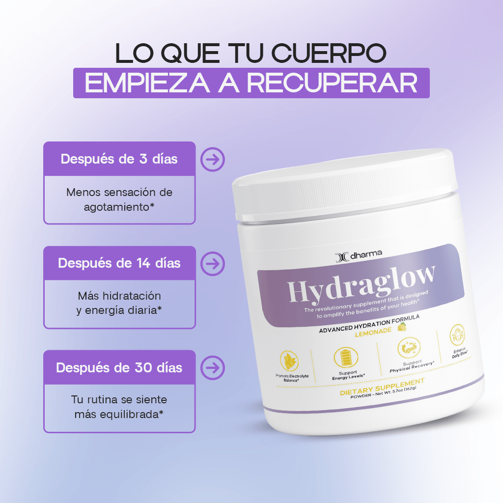 Hydraglow Powder (Lemonade) | Hidratación y Energía Diaria - Dharma Nutrition Clinic