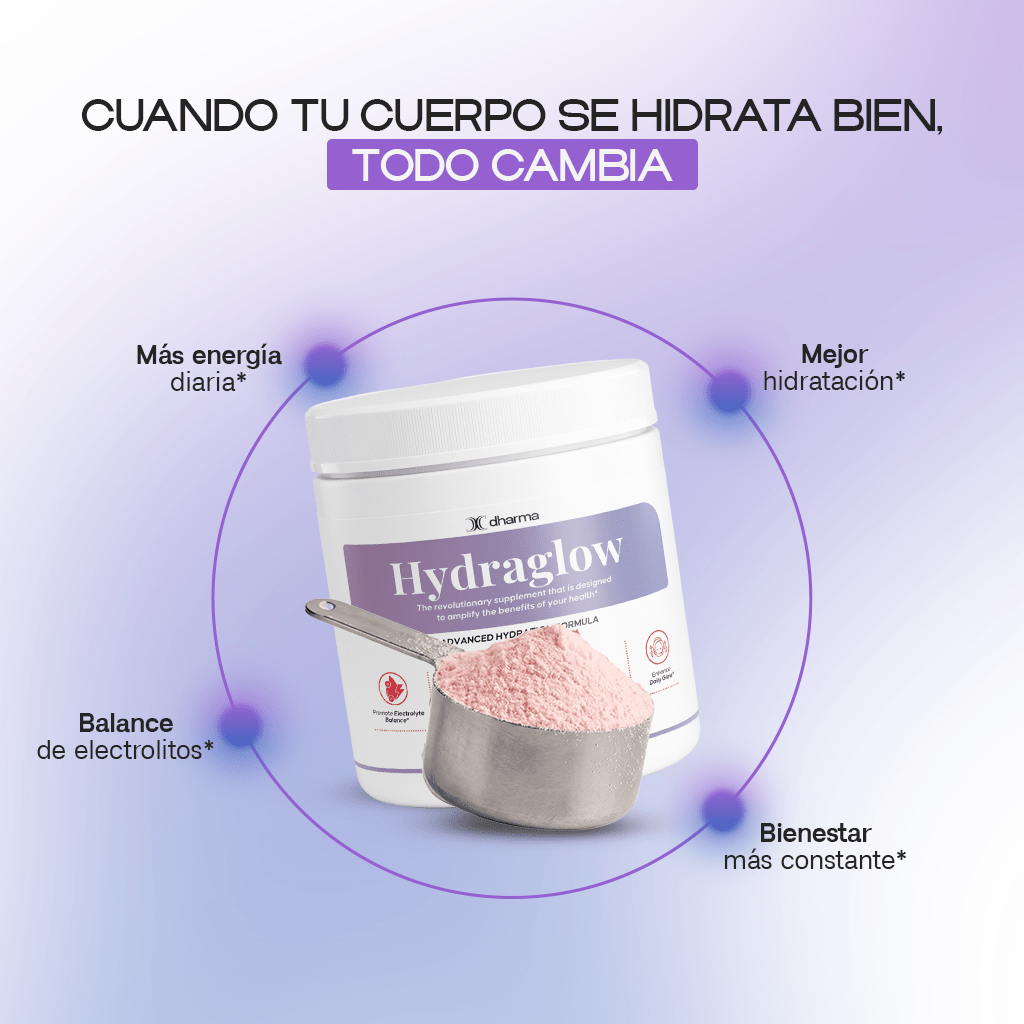 Hydraglow Powder (Lychee) | Hidratación y Energía Diaria - Dharma Nutrition Clinic