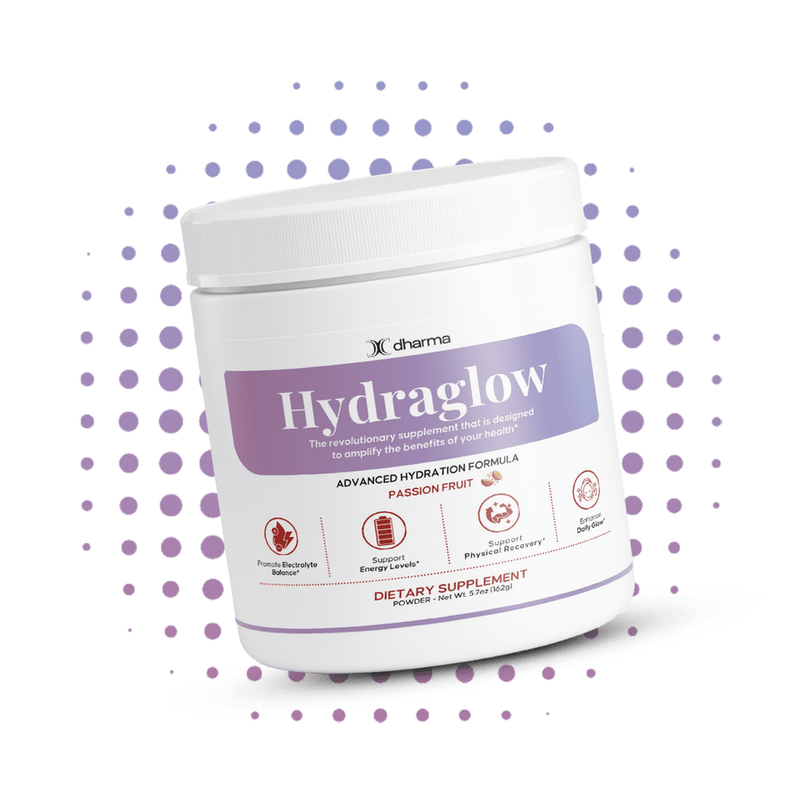 Hydraglow Powder (Passion Fruit) - Daily Hydration & Energy Support - Dharma Nutrition Clinic