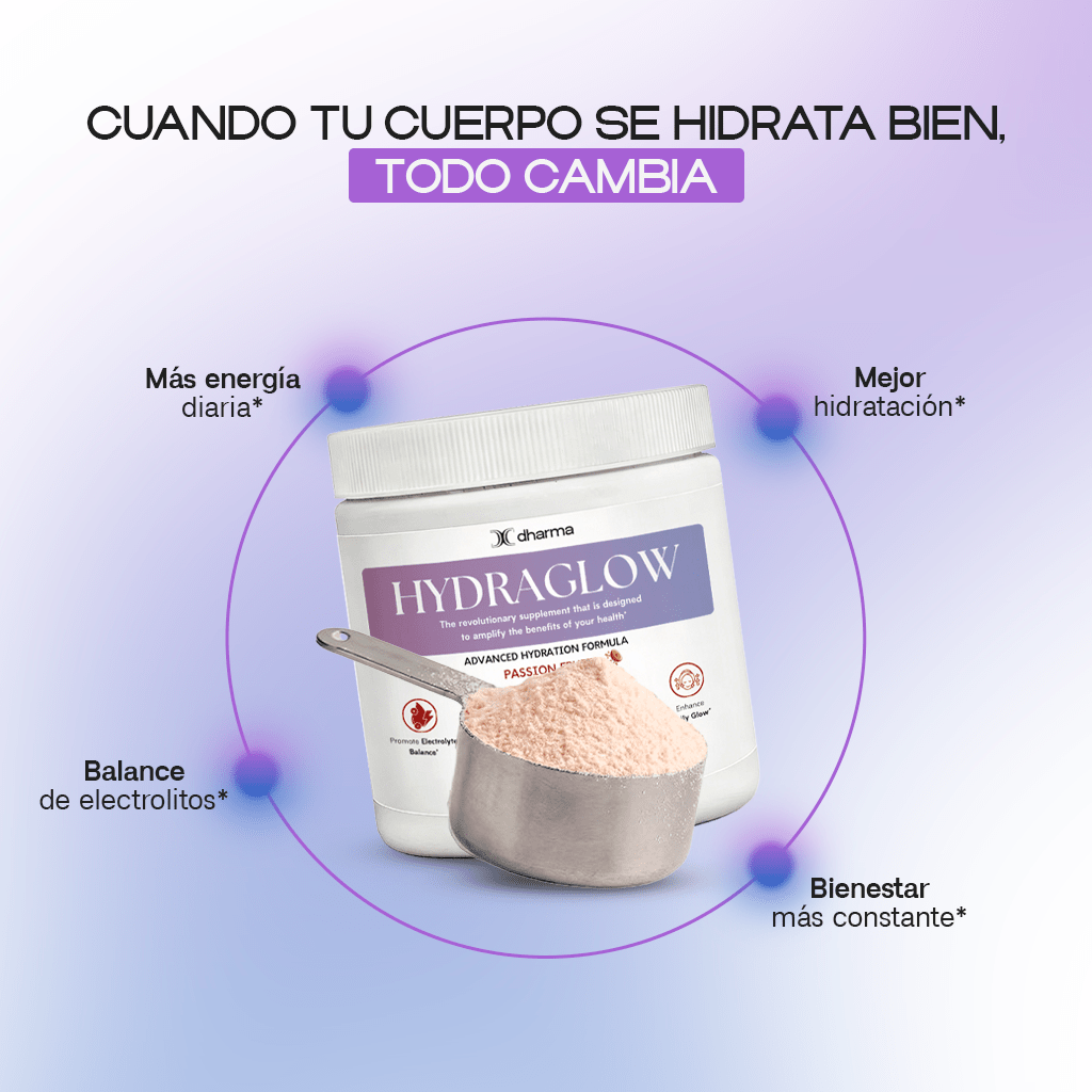 Hydraglow Powder (Passion Fruit) - Daily Hydration & Energy Support - Dharma Nutrition Clinic