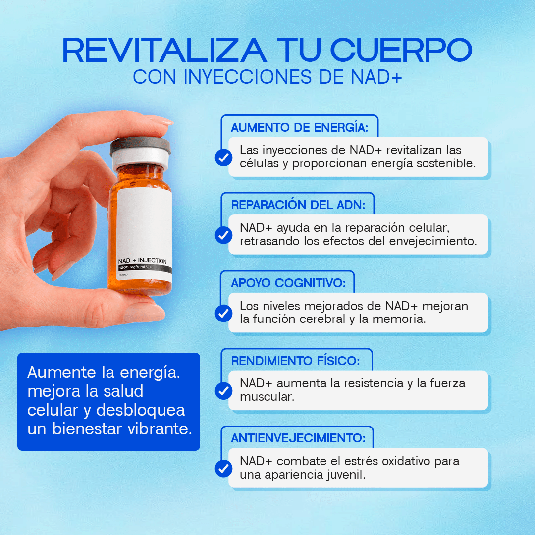 Inyección NAD+ 🧬 - Dharma Nutrition Clinic