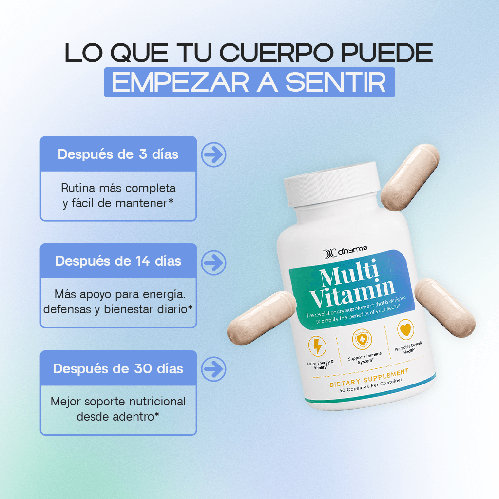 Multivitamínico Completo Diario — Energía, Inmunidad y Bienestar - Dharma Nutrition Clinic