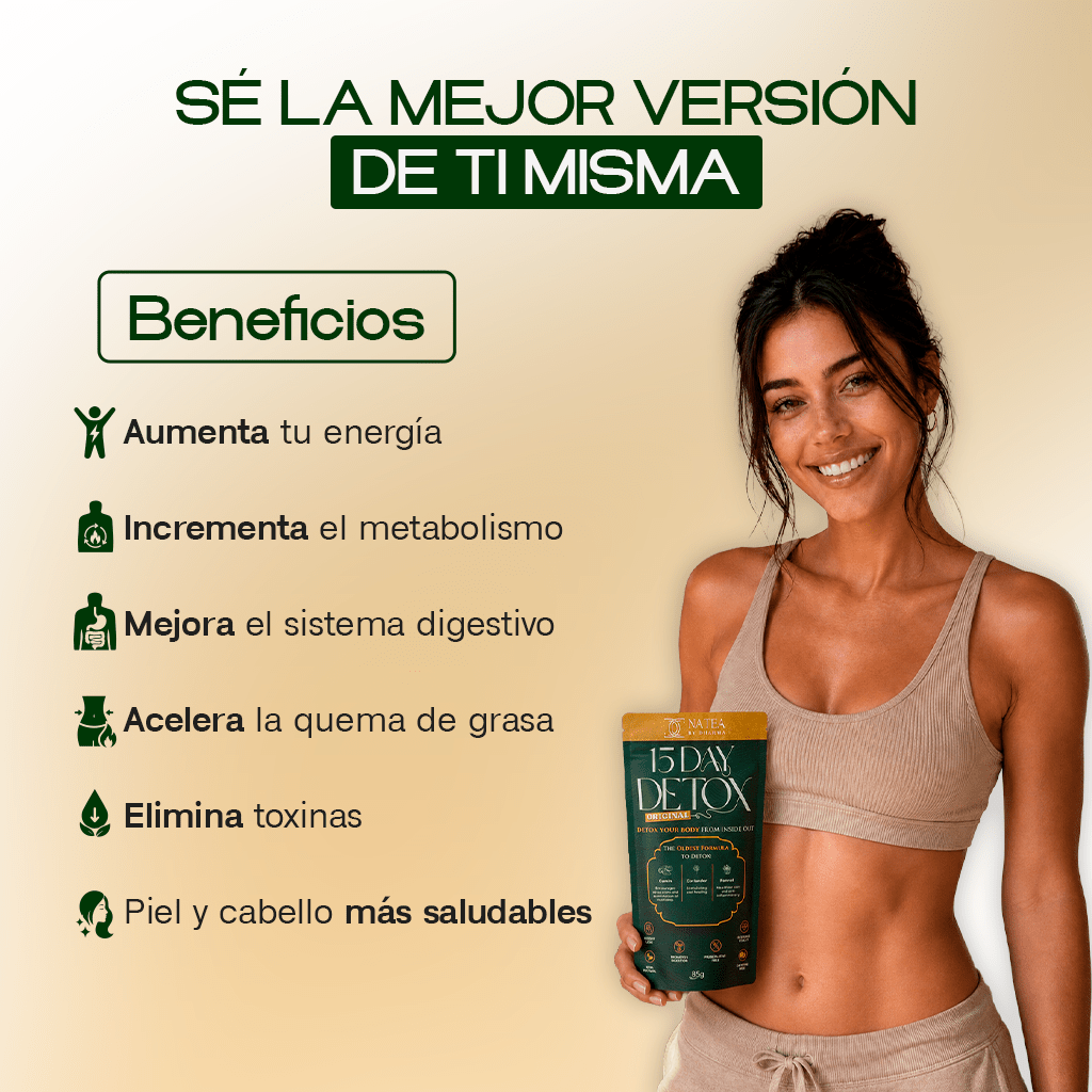 Woman holding CCF Detox Tea by Dharma Nutrition Clinic